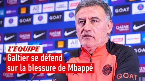 La D Fense De Galtier Apr S La Blessure De Mbapp Psg Je Ne Pense