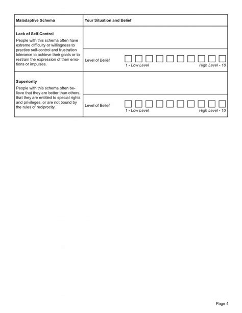 Schema Therapy Worksheets Bundle Editable Fillable Printable Pdf