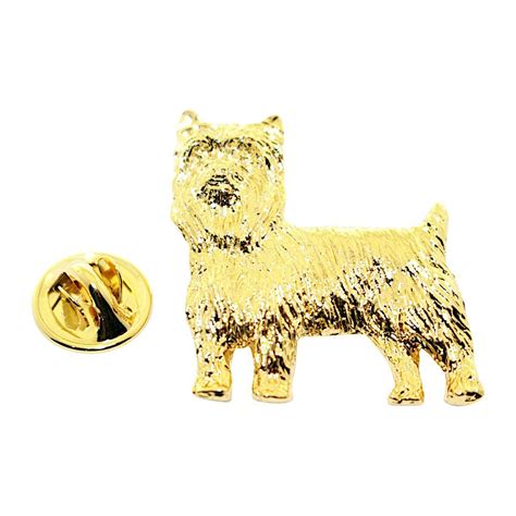 Yorkshire Terrier Or Yorkie Pin ~ 24k Gold ~ Lapel Pin ~ Sarahs Treats