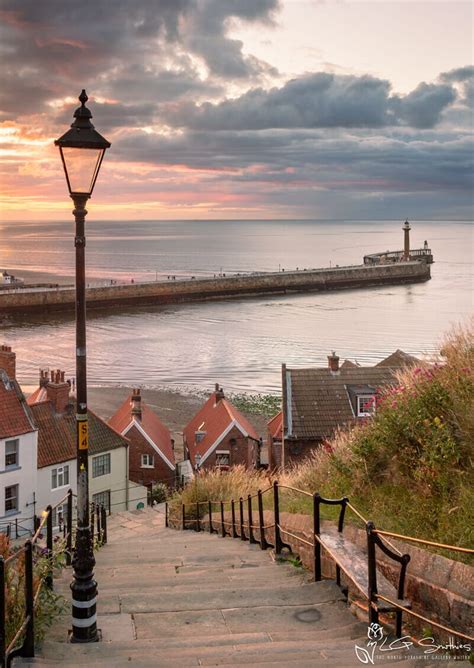 Whitby Abbey Steps At Sunset Portrait The North Yorkshire Gallery