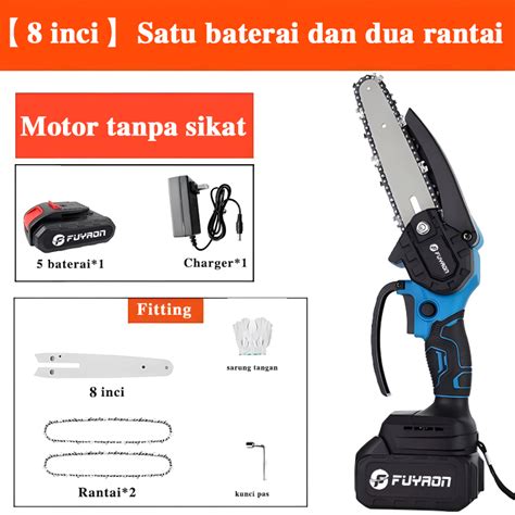 Jual FUYAON Chainsaw 4 Inch 6 Inch 8 Inch Cordless Gergaji Pemotong