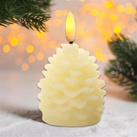 Christmas Tree Led Candle Flickering Battery Powered Flameless Candle Light For Birthday Party