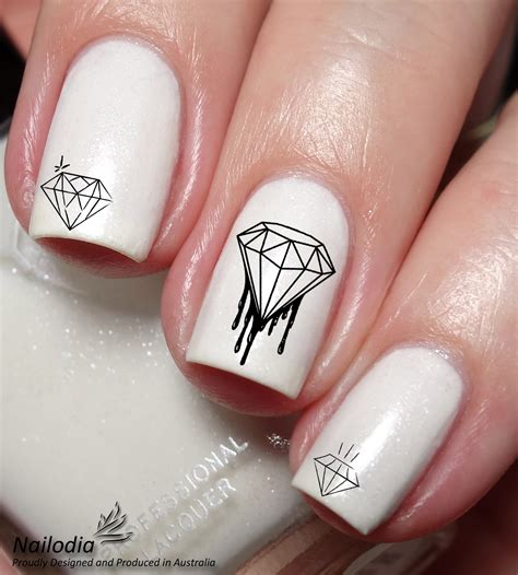 Dripping Diamond Nail Art Decal Sticker Nailodia