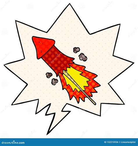 A Creative Cartoon Firework And Speech Bubble In Comic Book Style Stock