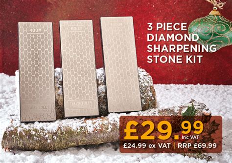 3 Piece Diamond Sharpening Stone Kit | Brunel Supplies