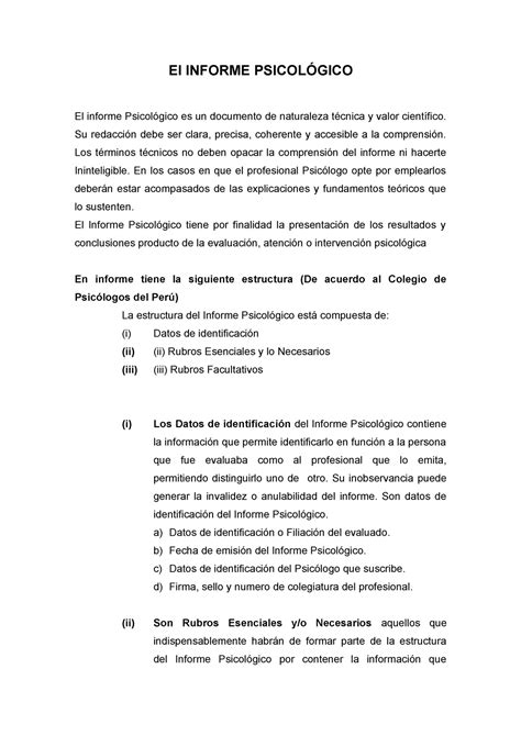 Modelo De Informe Psicologico De Violencia Familiar Noticias Modelo