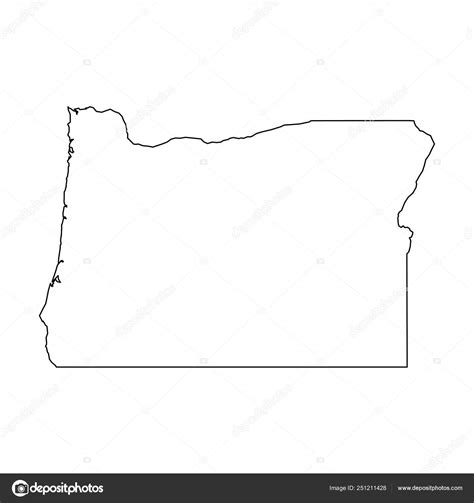 Drawing Illustration Art Collectibles Pdf Eps Outline Map Oregon