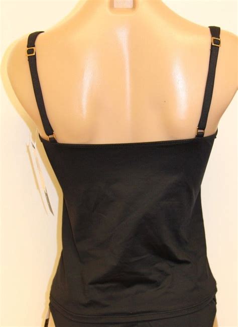 Nwt La Blanca Swimsuit Bikini Tankini Top Sz Solid Black Ebay