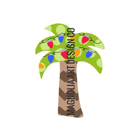 Christmas Palm Tree Door Hanger Template Stencil Beach Christmas