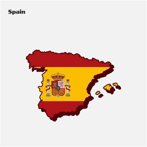 Premium Vector | Spain nation flag map infographic