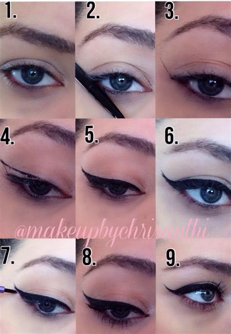 Trick For Doing Winged Liner On A Hooded Eye By Reddit User