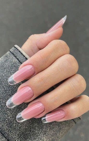 French Glass Nails That Re Sophisticated And Understated Blush Pink With Clear Tips