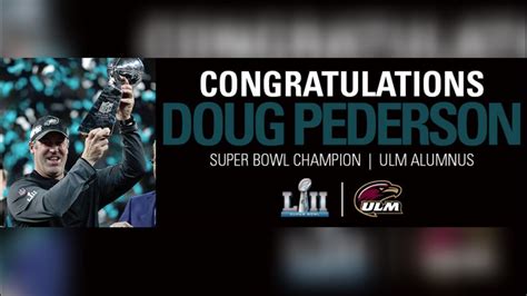 Billboards across Louisiana congratulate ULM alumnus Doug Pederson on ...