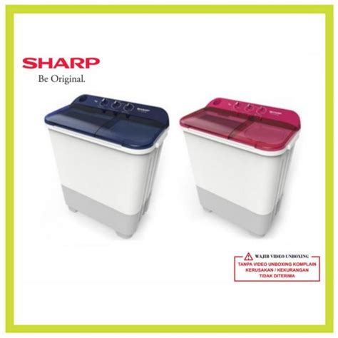 Jual Sharp Mesin Cuci EST 75 NT Puremagic 2 Tabung Low Watt 75NT 7 Kg