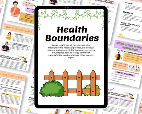 Boundaries Workbook Personal Boundaries Worksheets Setting Healthy Boundaries Self Help Self