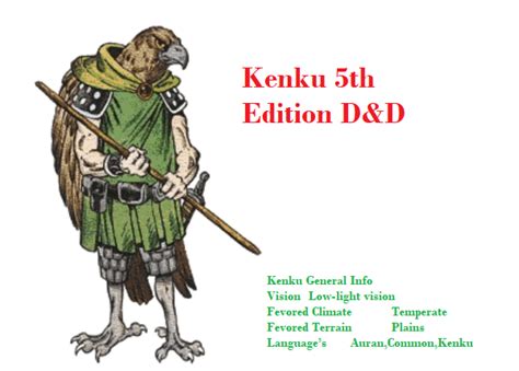 Kenku D D 5th Edition 5E