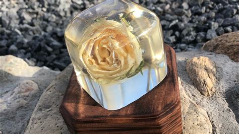 Epoxy Resin Dried White Rose Diy Tutorial Youtube