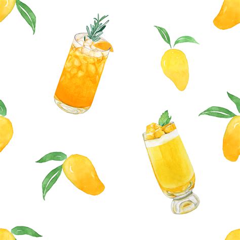 Mango Smoothie, Mango drink menu watercolor 21121864 PNG