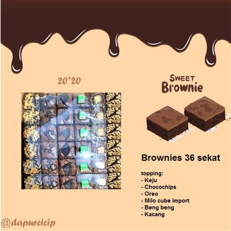 Jual Premium Brownies Fudge X Rasa Enak Bangett Bahan Premium Tanpa