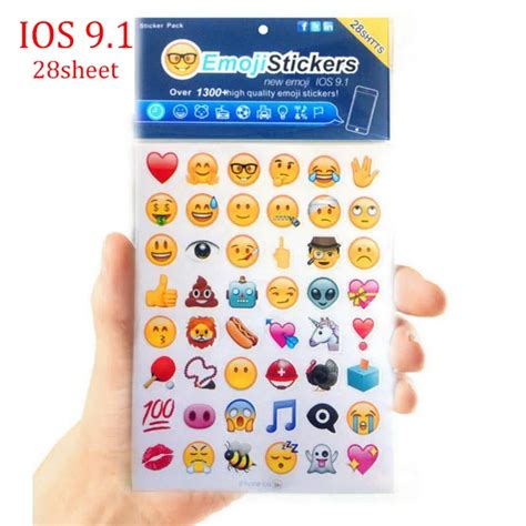 Aliexpress.com : Buy New IOS 9.1 28sheets/lot Emoji Smile face stickers ...