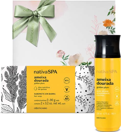 Combo Presente Dia das Mães Nativa SPA Ameixa Dourada Body Splash