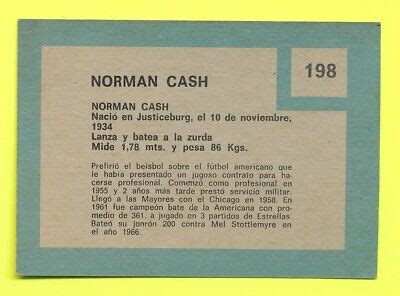 Venezuelan Norm Cash Venezuela Topps Uncreased W Clean Back