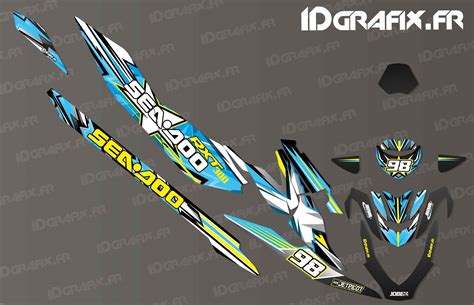 Kit Decoration Drawing Edition Blue Seadoo Rxt X