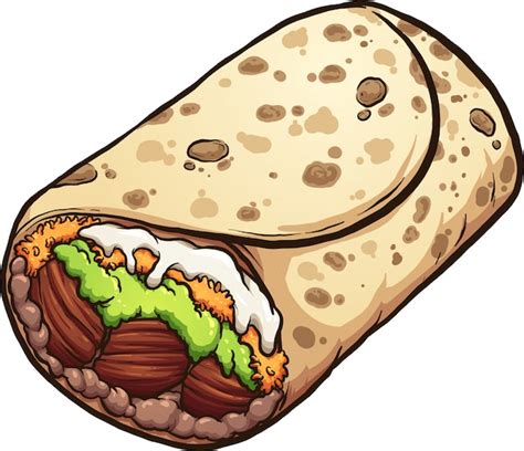 Cartoon burrito | Premium Vector