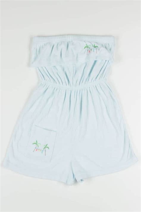 Terry Beach Strapless Romper