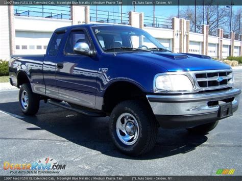 1997 Ford F150 Xl Extended Cab Moonlight Blue Metallic Medium Prairie Tan Photo 7