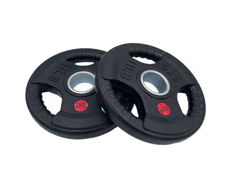 5kg Rubber Tri Grip Weight Plates Type O Pair Au