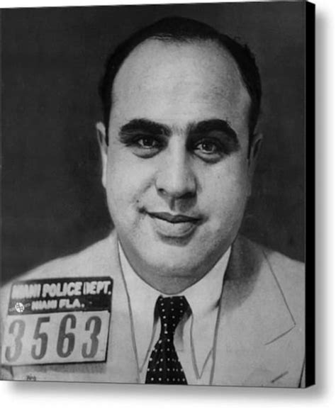 Al Capone Mug Shot 1931 Vertical on Stretched by RubinoFineArt