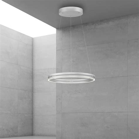 PURE Suspension LED E Loop aluminium Ø 70 cm Aluminium CCT Luminaire fr