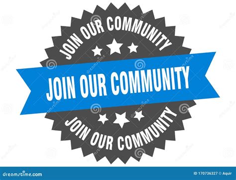 Join Our Community Sign Join Our Community Circular Band Label Join