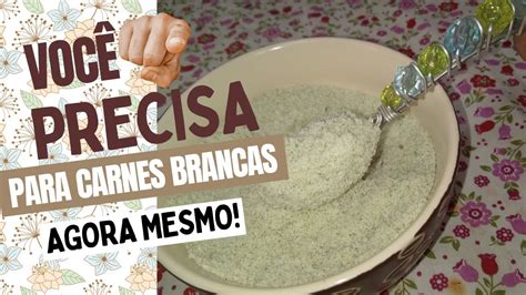 Tempero Completo Caseiro Para Carnes Brancas YouTube