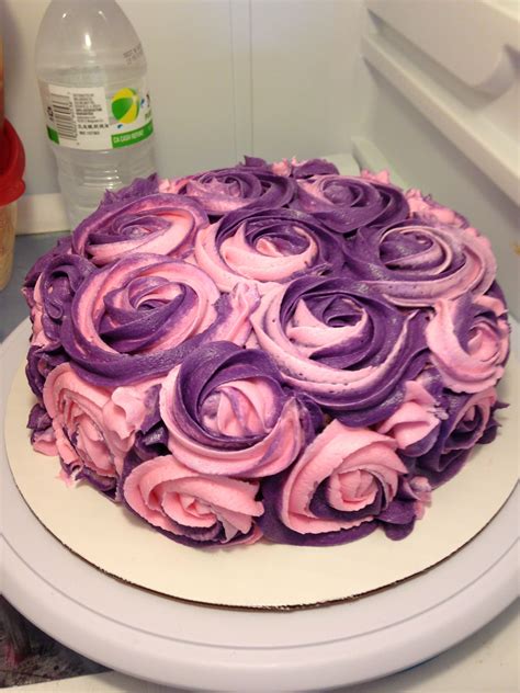 Pink N Purple Rosette Cake Rosette Cake