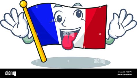 Crazy french flag folded in cartoon drawer Stock Vector Image & Art - Alamy