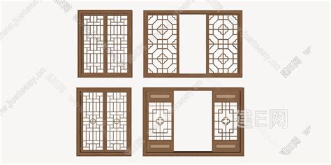 新中式镂花窗 模型su模型下载 Id102847340 建e网su模型