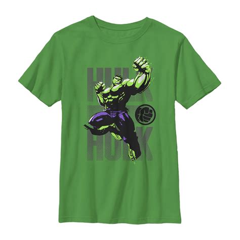 Marvel Boys Marvel Hulk Graphic Tee Kelly Green Large