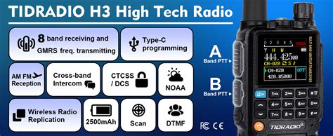 Amazon TIDRADIO TD H3 GMRS Radio Handheld Long Range Multi Band