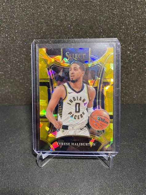 Tyrese Haliburton 2023 2024 Select Mezzanine Gold Cracked Ice 2 10 Rare