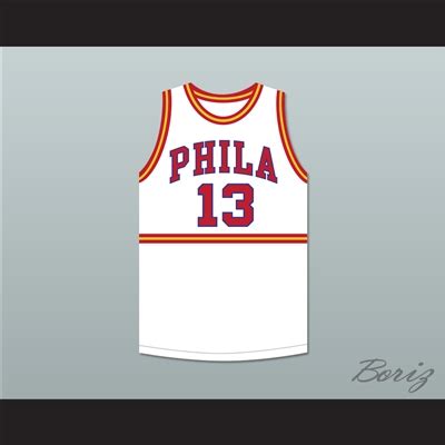 Wilt Chamberlain 13 Philadelphia Warriors White Basketball Jersey 5