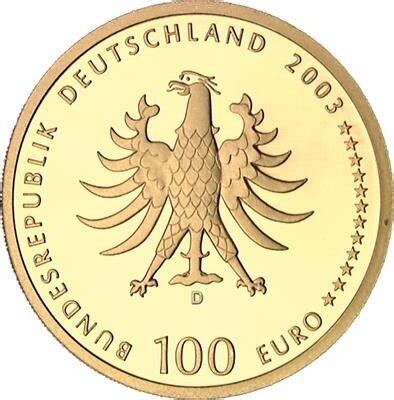 Deutschland 100 2003 F Quedlinburg 1 2 Oz Gold Incl Etui CoA