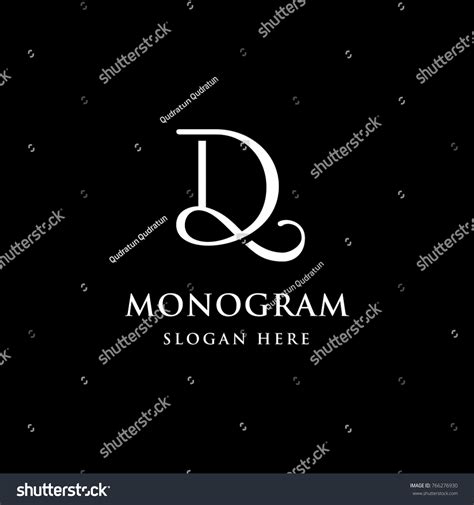 Dr Monogram Logo Vector De Stock Libre De Regalías 766276930