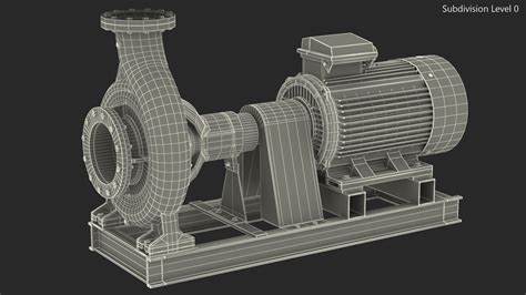 Electric Centrifugal Water Pump 3d Model 49 3ds Blend C4d Fbx