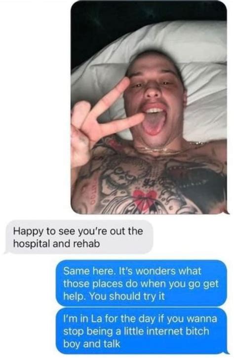 Look Leaked Text Messages Show Pete Davidson Standing Up To Kanye West