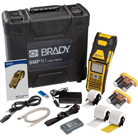 Brady M610 / BMP61 Industrial Wire & Asset Identification Label Printer — Complete Kit w/ Shielded USB Cable & Charging Cradle (STD) (BMP61-USB-KIT-STD)