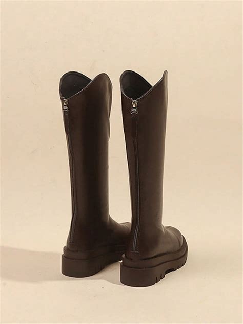 Bottes De Cavali Re Hautes Semelle Paisse Pour Femmes Bottes Hautes