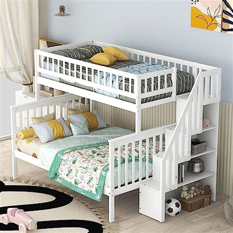 10 Amazing Twin Over Full Bunk Bed With Stairs For 2023 Storables