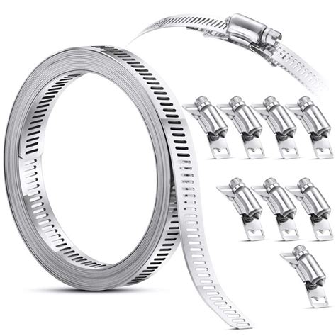 Stainless Steel Worm Clamp Hose Clamp Strap With Fasteners